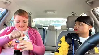 REPLACING MY GIRLFRIEND CHAPSTICK WITH LIPSTICK WHILE GOING THROUGH THE DRIVE THUR! HILARIOUS