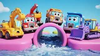 🚜 Building a City with Excavator & Friends | 3D Animation & Construction Vehicles Song for Kids