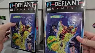 All four variations of the DEFIANT Genesis / origin of the DEFIANT universe comic book.