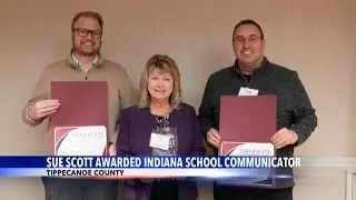 Sue Scott was awarded Indiana School Communicator of the Year