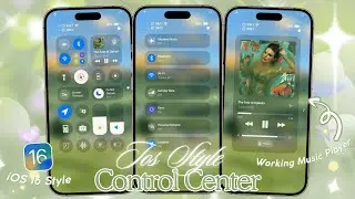 iPhone iOS 16 Style Customizable Control Center on Android + Working Music Player