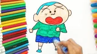 How to draw Masao from Crayon Shin Chan for Kids | D4K