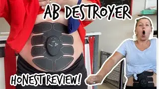 AB Destroyer Honest Review | Ab Simulator Try On | vibrating my way to abs?! 😳