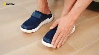 FitVille Men&rsquo;s EasyTop Diabetic Slipper V1 | Adjustable, Extra Wide & Supportive Indoor Shoes