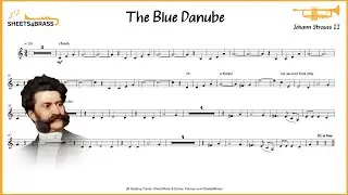 The Blue Danube &ndash; Trumpet Play Along with Scrolling Sheet Music
