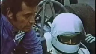 Dick Smothers driving a Formula B race car at St. Jovite. 1969