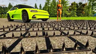 Spike Strip Cars Crashes &mdash; BeamNG.Drive &mdash; Rescind Gaming
