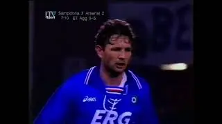 1995 April 20, Sampdoria 3 Arsenal 2 (Cup Winners Cup, Semi Final 2nd Leg)  EXTRA TIME & PENALTIES