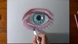 Disegno realistico in timelapse: un occhio