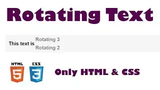 Rotating Text Using Html And Css | HTML AND CSS TIPS AND TRICKS