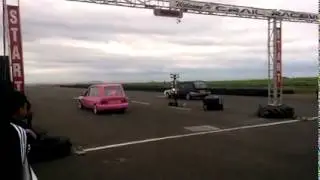 Crail Raceway Hot Retro Wedding Hearse