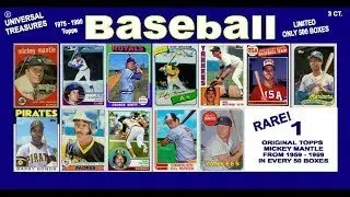 $149 BOX OF 2021 UNIVERSAL TREASURES BASEBALL CARDS + DIAMOND BOX GIVEAWAY SUB NOW! 1960 MANTLE ?
