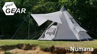 yourGEAR Numana 400 &bull; Tipizelt &bull; Familienzelt mit Sonnensegel