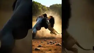 Lion vs Silverback Gorilla Intense Animal Battle