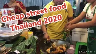 Cheap Thai Street Food in Krabi Thailand. Ao Nang Landmark Night Market