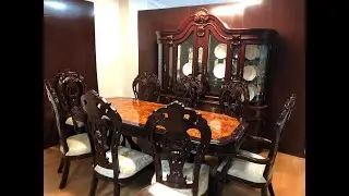 COMEDOR DE MADERA CLASICO MUEBLES FINOS DECORACI&Oacute;N INTERIORES MUEBLES ELEGANTES FABRICA DE DISE&Ntilde;O