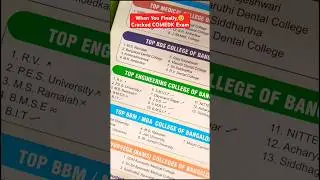 Finally Crack Comedk College in Banglore | Kriscap vlogs | #shorts #feed #trend #viral#comedk#result