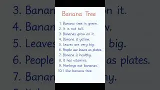 10 Lines on Banana Tree | Easy Essay for Children