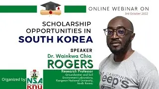 Webinar on Scholarship Opportunities in South Korea, Graduate and Post-doc Positions