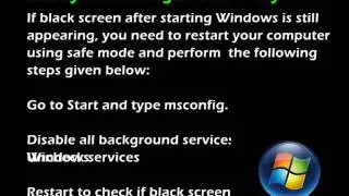 Black Screen After Starting Windows