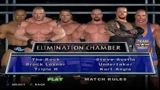 #wwe Elimination Chamber Match #therock vs  #brocklesnar vs #tripleh vs #stonecold vs #undertaker  