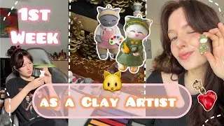 My First Week as a Clay Artist 🩷New Craft, Valentine’s Gifts & 5-Day Routine