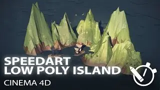 Low Poly Island Speed Art | Cinema 4D