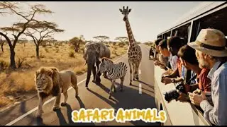 Safari Animal Sounds Song | Nursery Rhyme for Kids - Learn Animal Names and Sounds