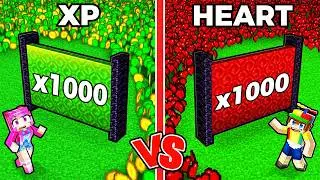 Heart vs XP Multiplicator Minecraft Battle