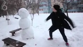 stupid vs snowman  fun \Гопник vs Снеговик 7   fun sec мега ржыч !