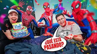 LLEVO A 3 SPIDERMAN AL CUMPLEA&Ntilde;OS DE MI HERMANO - SPIDERVERSE CONFIRMADO