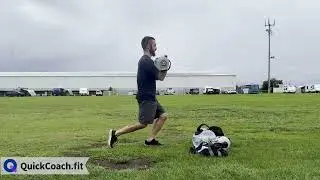 Bags Front Rack Reverse Lunge | Exercise Demo | Coaching Software | QuickCoach