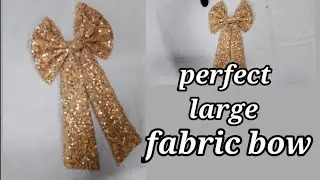 How to make fabric bow/DIY stylish bow/ Long fabric bow cutting and stitching