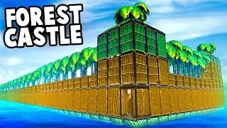 FLOATING Raft Castle FORTRESS Forest!?  (Raft Survival 2018 - Creative)