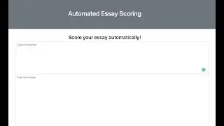 Automated Essay Scoring - Demo