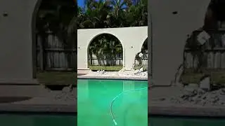 Pool Removal in West Palm Beach | Inground Pool Demolition using a John Deere Skidsteer