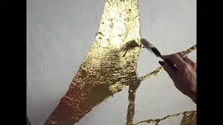 Gold Leafing my next project #art #canvasart #goldleaf #artprojects