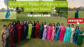 Plain Saree Kitty Theme! Garden Kitty Party !Navaratri speacial #groupgames#kittyparty#Sareelover