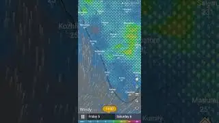Rainfall Weather forecast of Kerala for the next Two Days.-Windy.com
