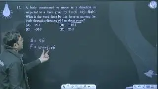 A body constrained to move in z direction is subjected to a force given by F&rarr;=(3i^-10j^+5....
