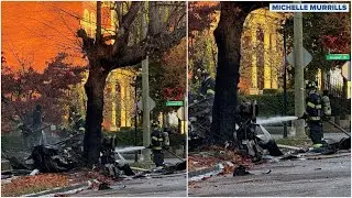 Driver, passenger killed after speeding Tesla hits tree, catches fire and ignites Petersburg home