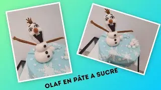 Modelage Olaf en pate a sucre / طريقة عمل مجسم أولاف من عجينة السكر