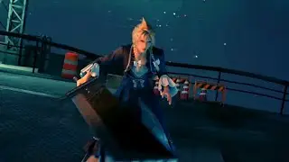 Cloud In Black Dress Fights Reno Final Fantasy VII Remake Mod