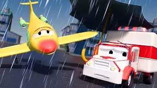 Amber la Ambulancia - Bebé Penny el HELICOPTERO tiene la NARIZ Roja - Dibujos Animados Educativos