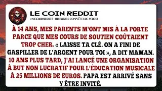 À 14 ans, mes parents m'ont mis à la porte parce que mes cours de soutien coûtaient trop cher.