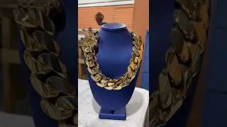 HUGE! 5.5 LB Miami Cuban link chain. MONSTER. All handmade by us #gusvillajewelry #cubanlinkchain