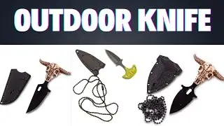 Outdoor Tactical Neck Knife | Mini Survival Blade with Chain | EDC Self Defense Tool