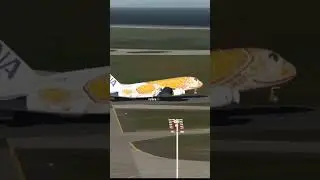 Orange turtle A380 livery takeoff from Vancouver #a380 #ANA #takeoff