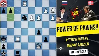 Power of Pawns ! Magnus Carlsen 🇳🇴  shows us the pawn power!!