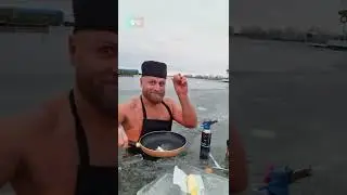 Good morning йопта! Welcome to Russia 🇷🇺 - Crazy Russian guy ice swimming- Serzhmorzh